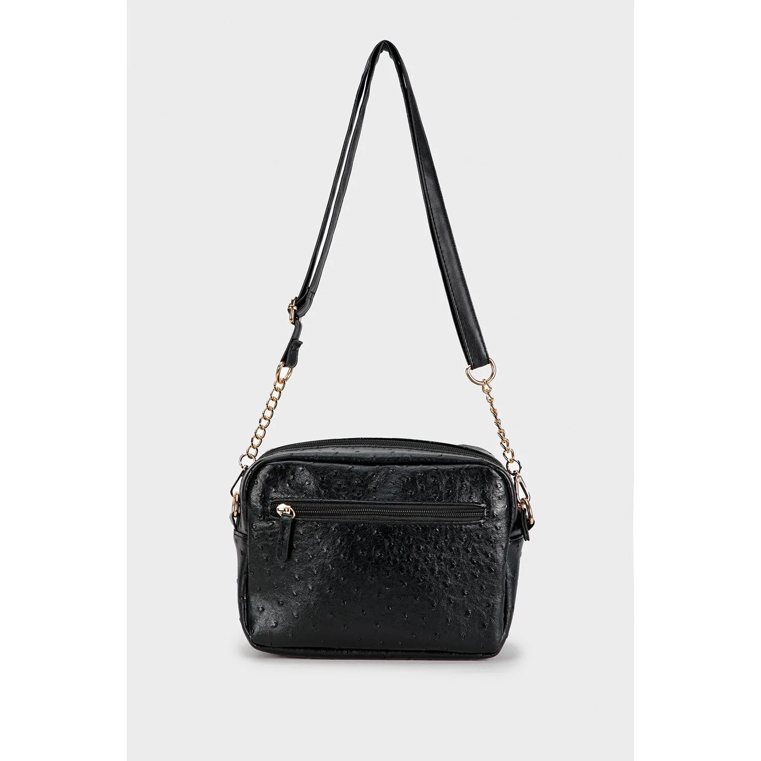 Patchwork Shoulder Bag - Black