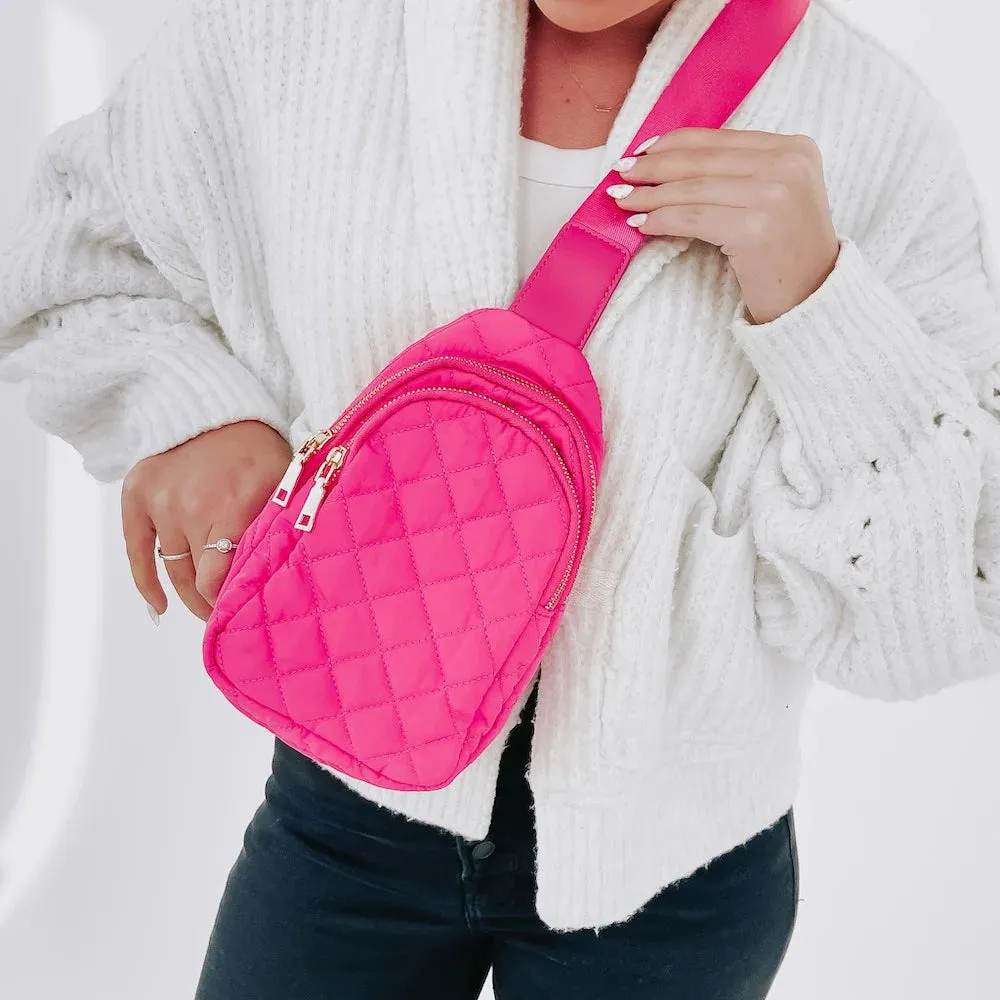 Pinelope Puffer Bum Bag - Fuchsia