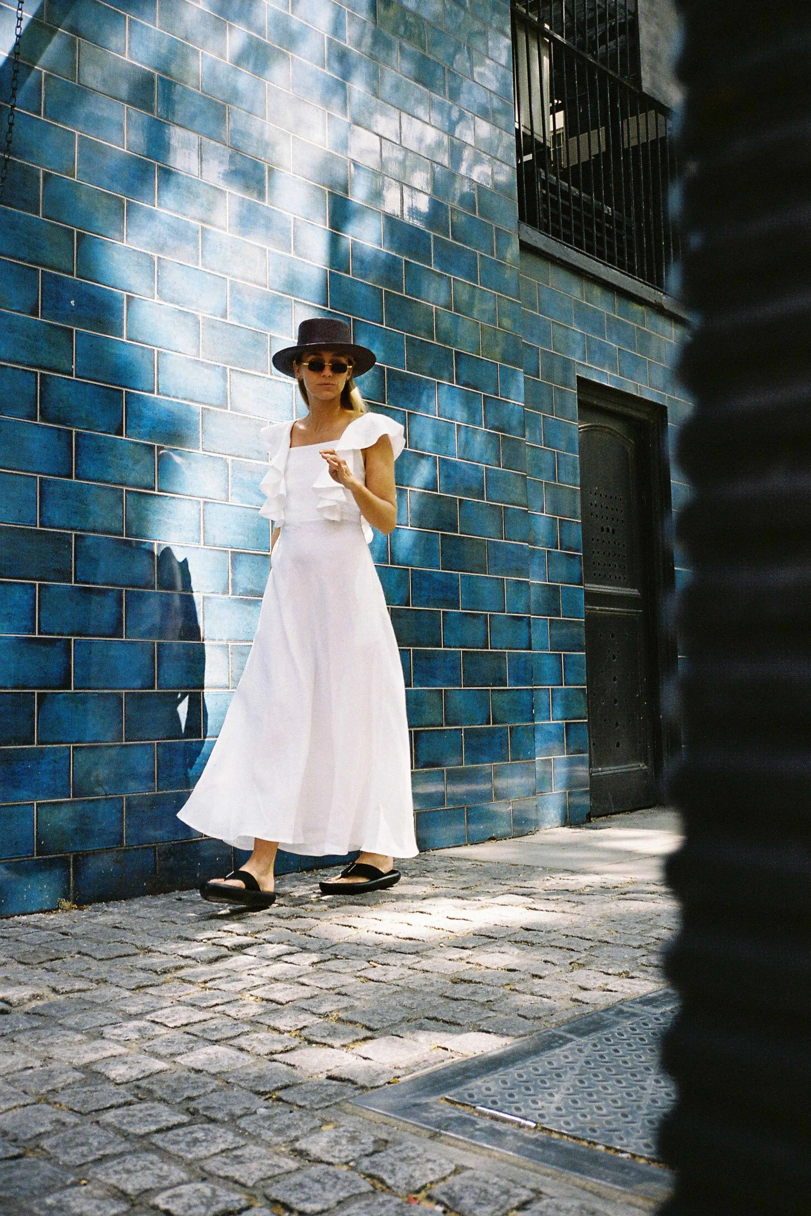 Portia White Linen Maxi Dress