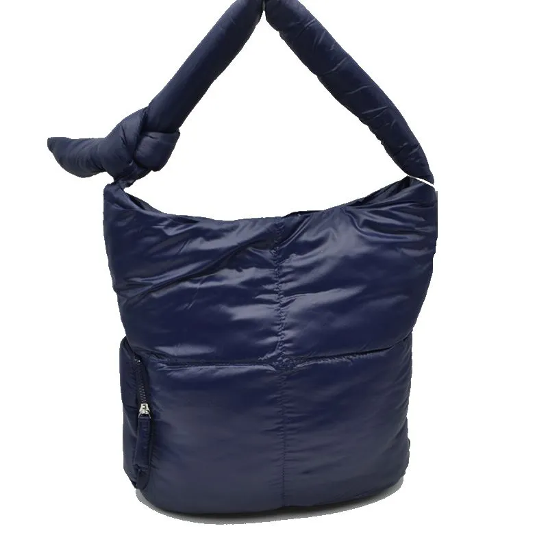 Puffer shoulder bag - navy