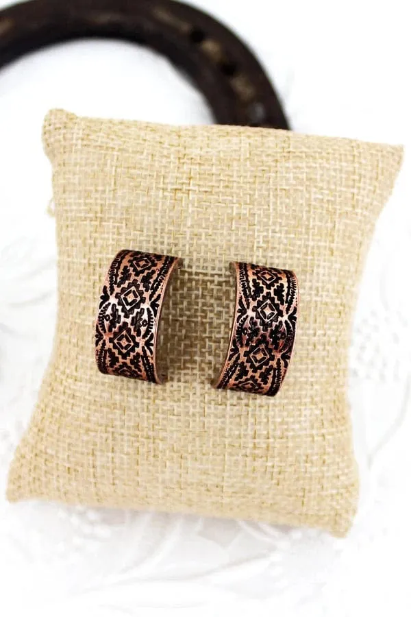 Shawnessy aztec hoop earrings