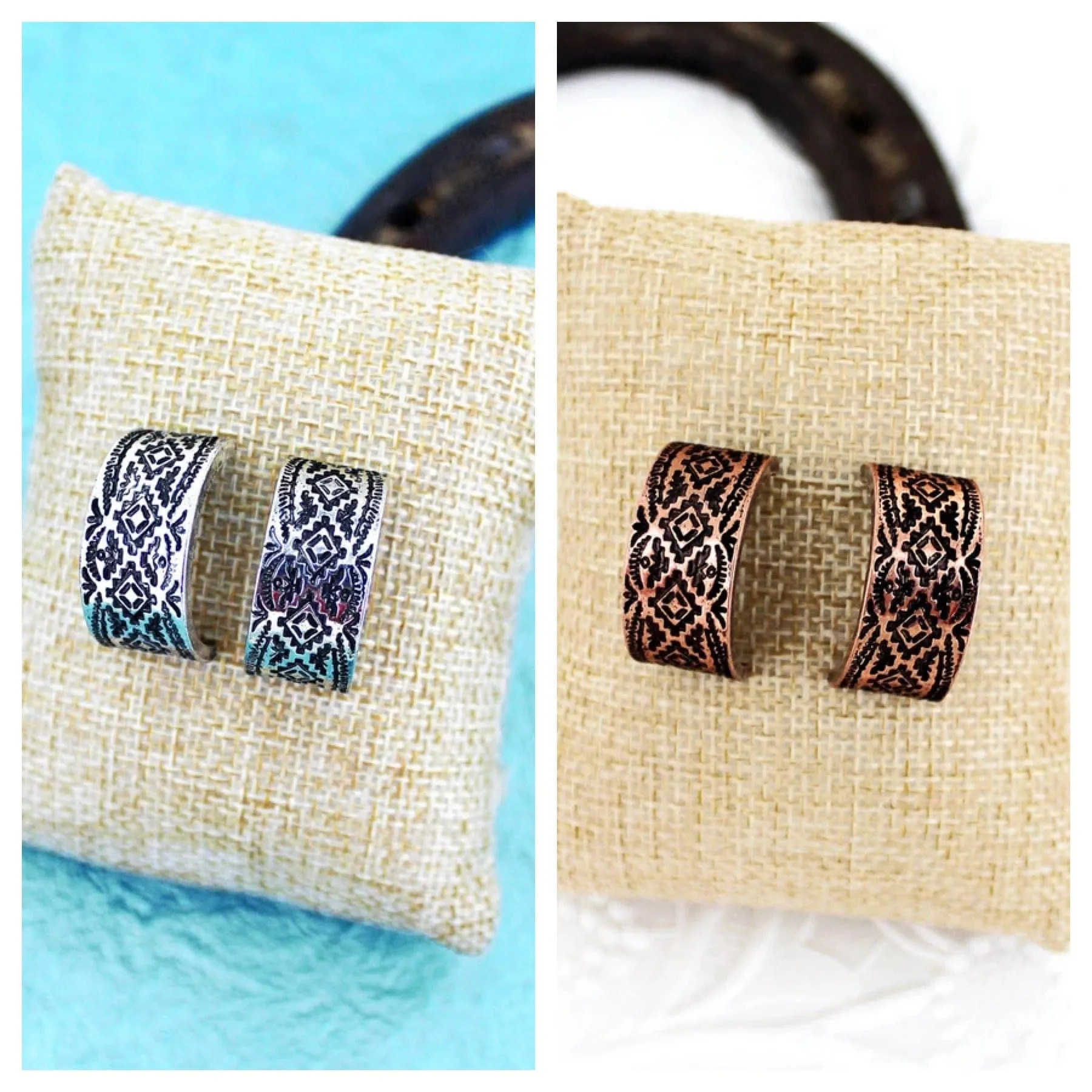 Shawnessy aztec hoop earrings