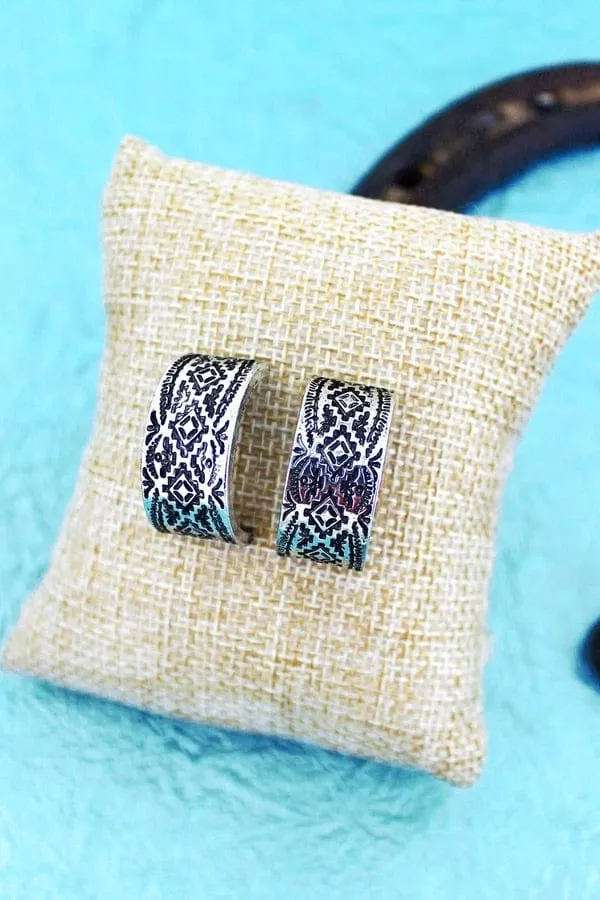 Shawnessy aztec hoop earrings