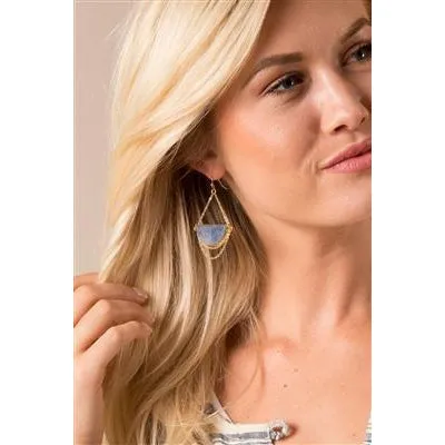 Simply Noelle Crescent Gem Earrings - Teak