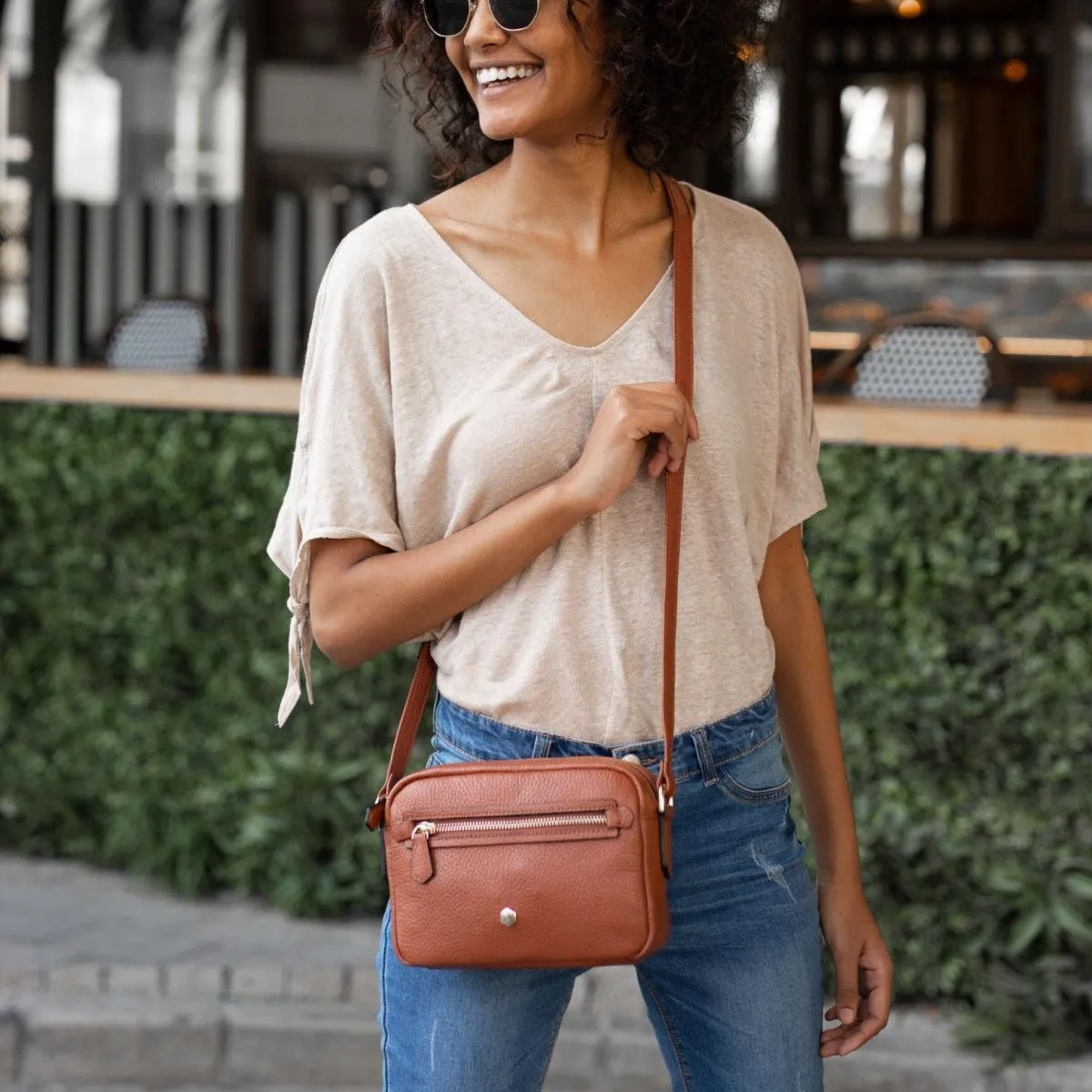 Small Crossbody Bag, Nut