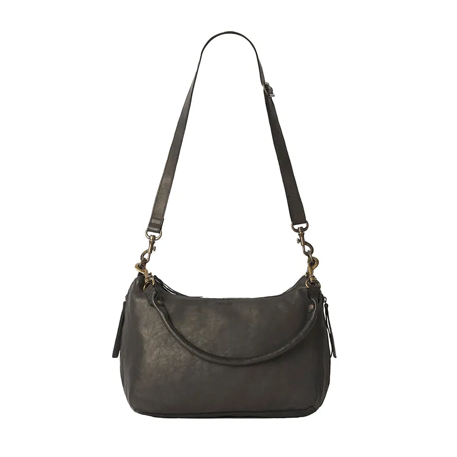 SMALL SLOUCHY - BLACK LEATHER