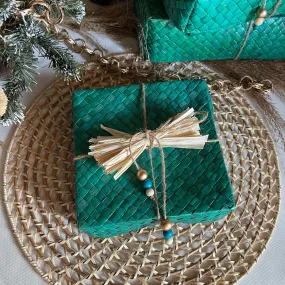 Square Sustainable Gift Box Green (Small)