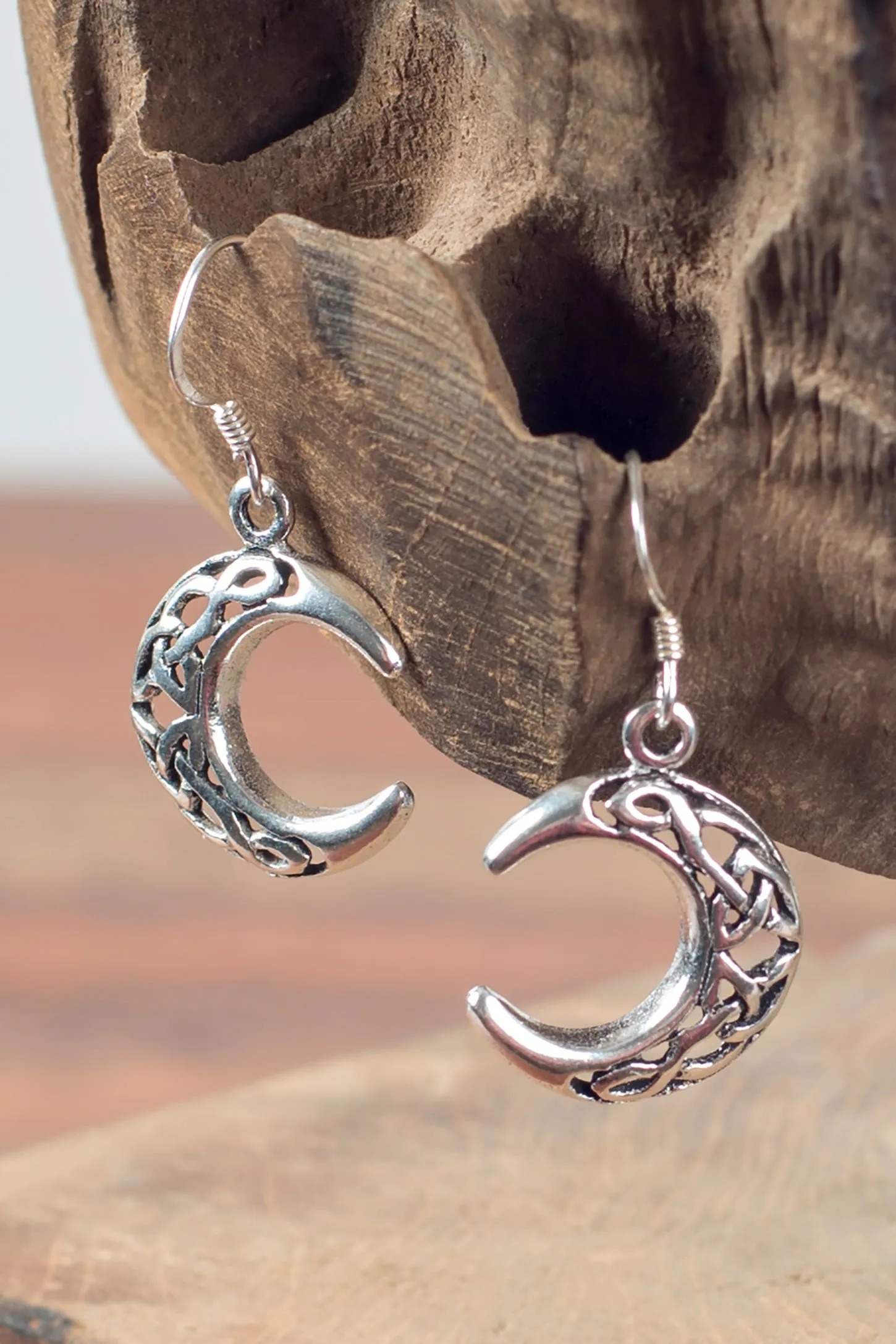 Sterling Silver Crescent Moon Earrings