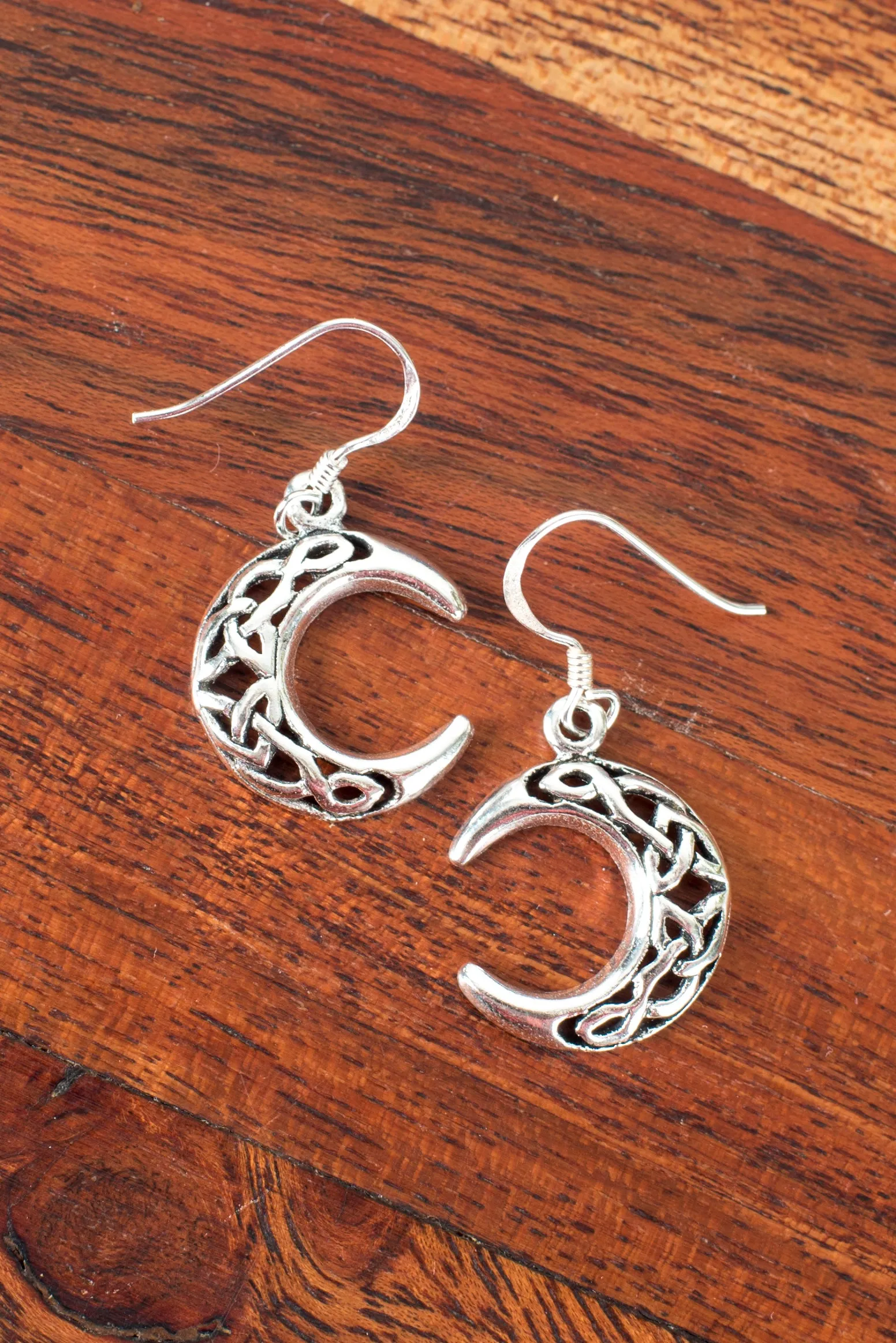 Sterling Silver Crescent Moon Earrings