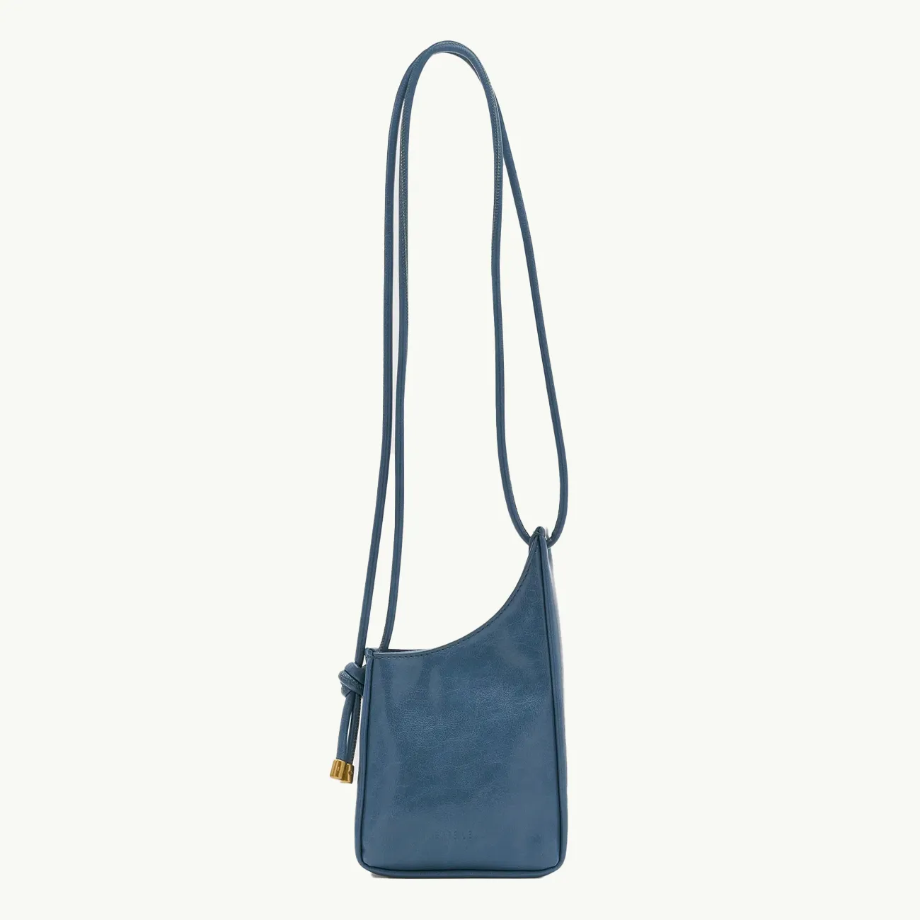 TIE KNOT MINI BAG MID DENIM NUBUCK