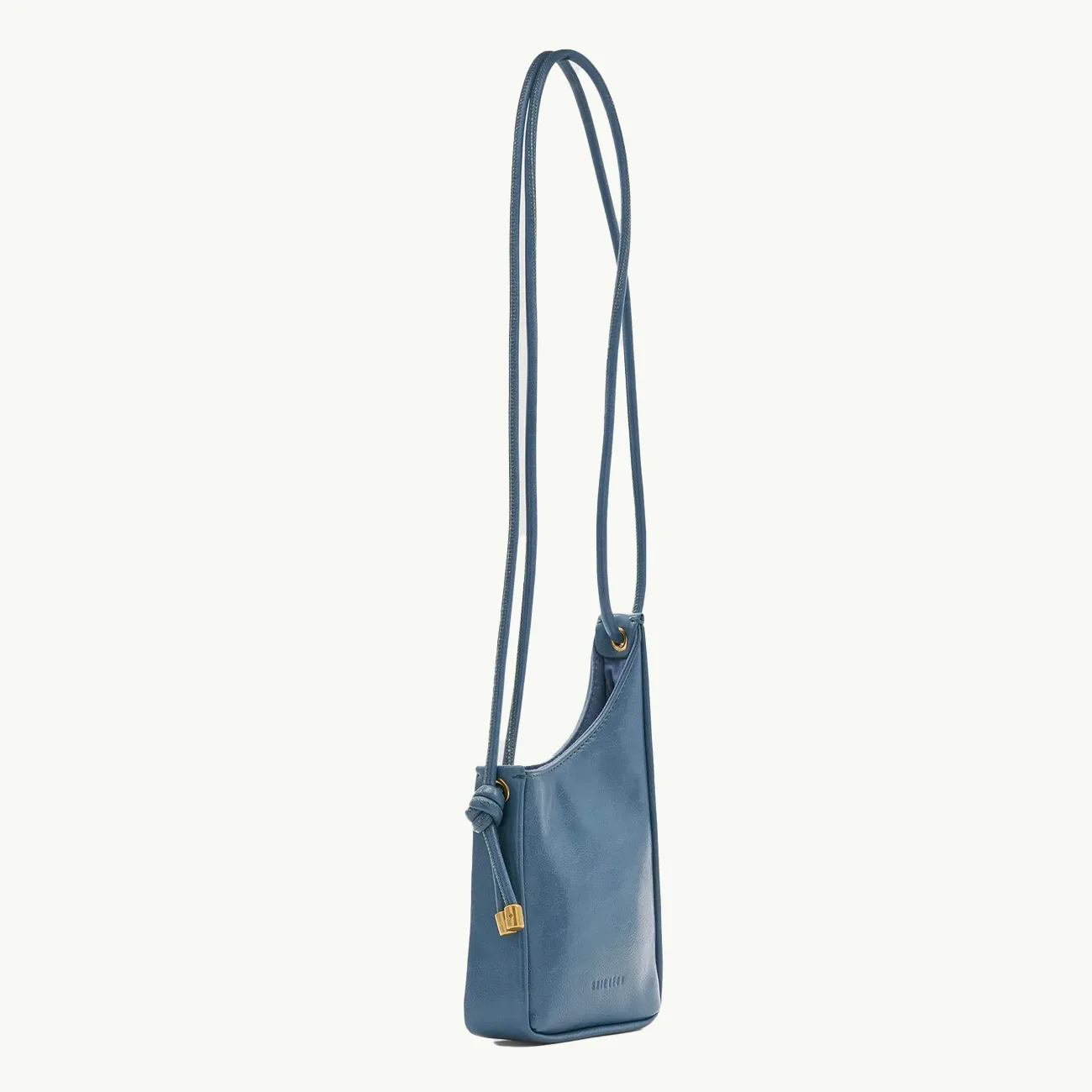 TIE KNOT MINI BAG MID DENIM NUBUCK