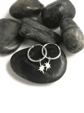 Twinkle Star Charm Hoops by boma