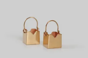 Vintage Open Form Cube Drop Earrings