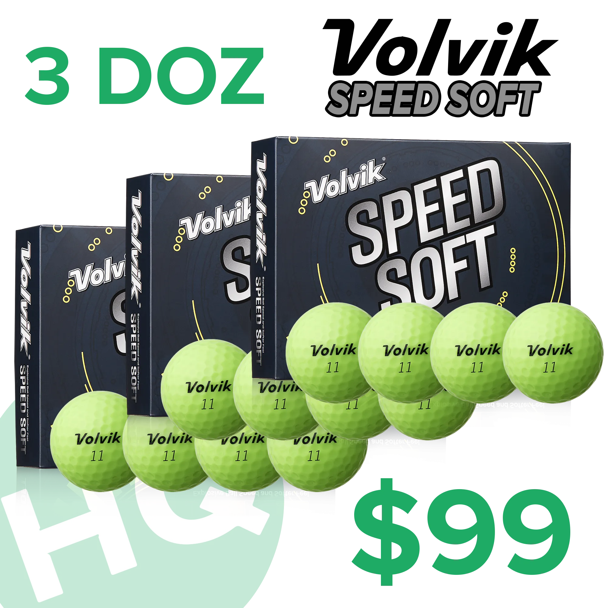 Volvik Speed Soft Green Dozen - 3 for $99