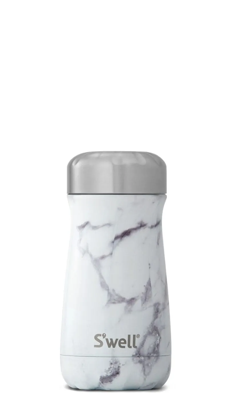 White Marble Traveler - Stainless Steel S'well Water Bottle