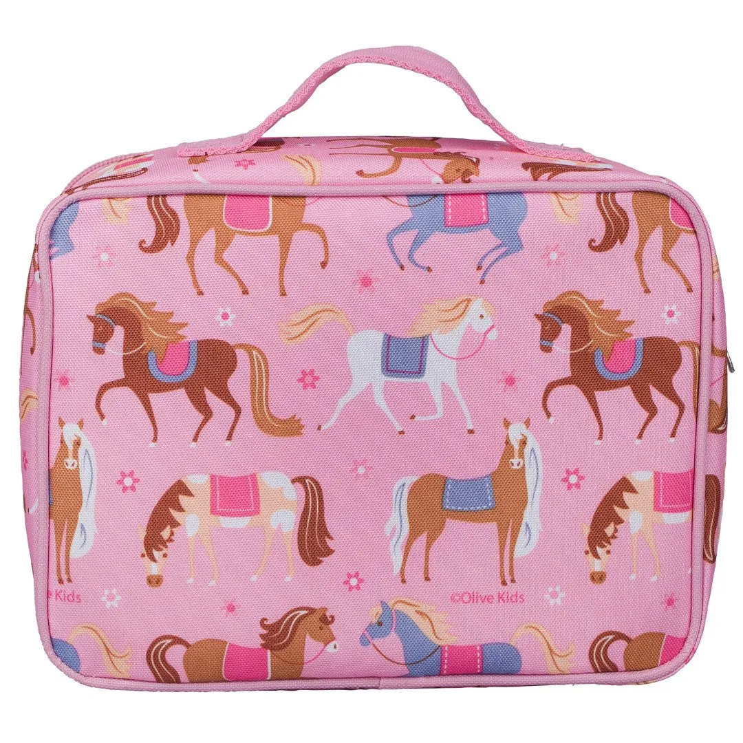 Wildkin Olive Kids Horses Lunch Box Bag [BPA-Free]