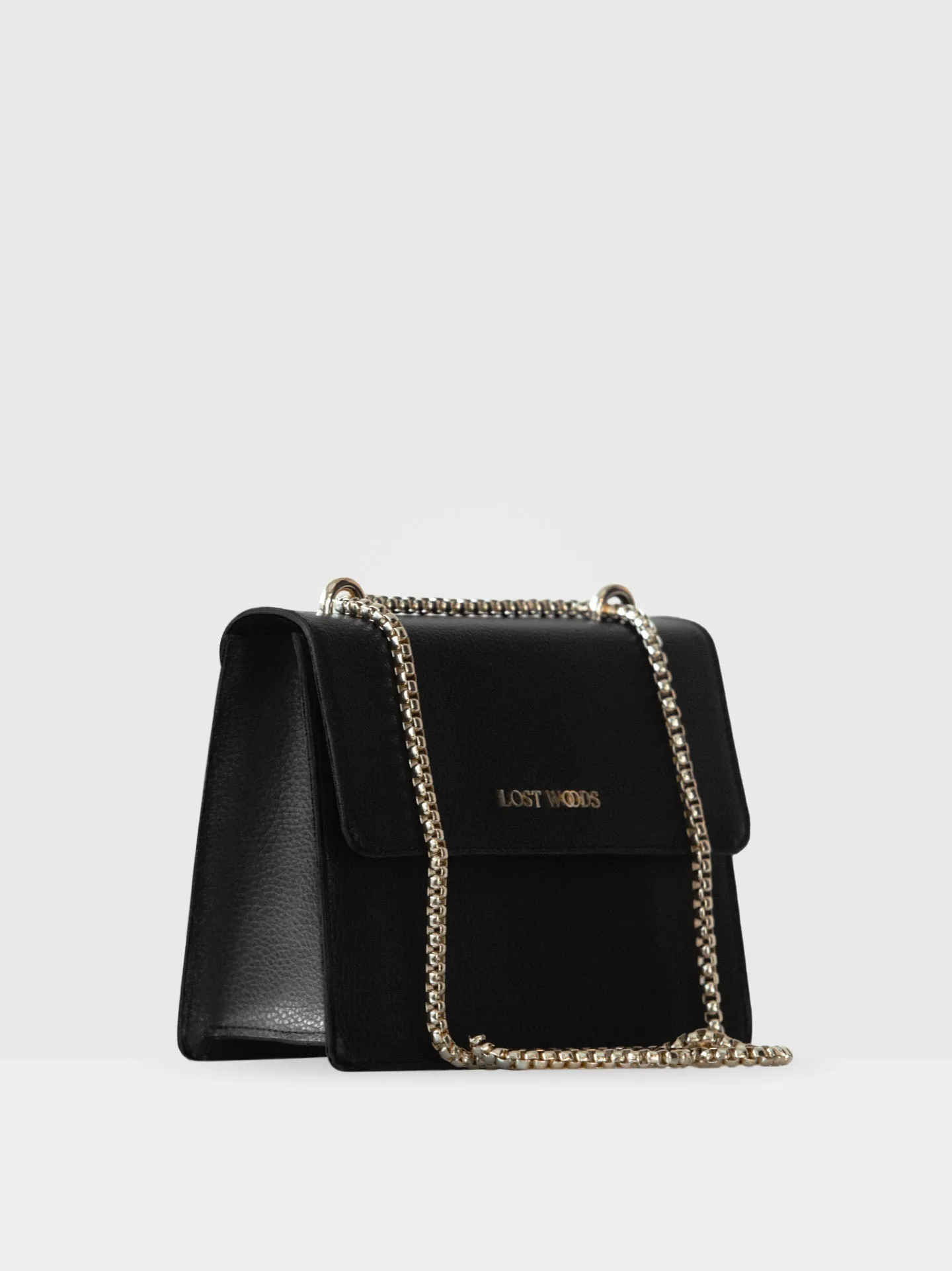 Willow MIRUM Leather Vegan Chain Bag | Black & Gold